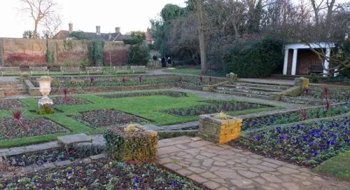 Sunken Garden in Winter - from the Weatherstaff PlantingPlanner